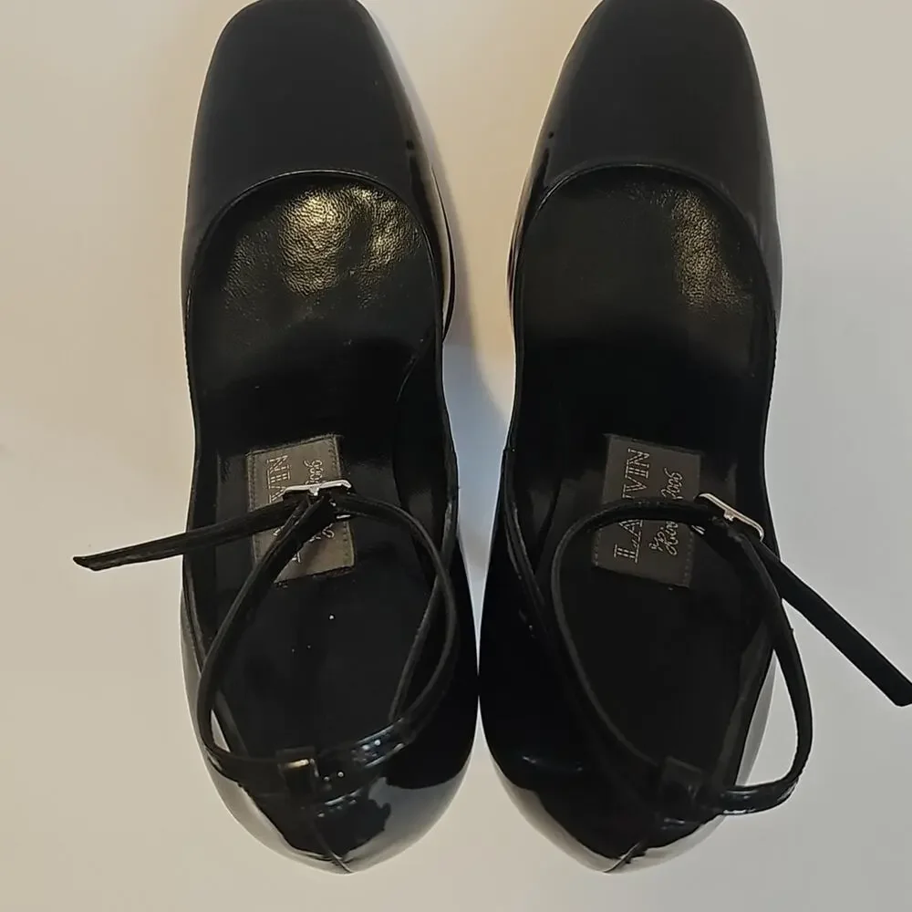 Lanvin River 2006 Womens 36 Italian Patent Leather Strappy Classy Sexy Stilleto